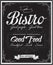 Vintage black school board bistro menu