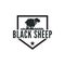 Vintage black sheep logo design inspiration