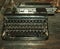 Vintage black typewriter