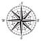 Vintage black and white compass. vector