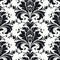 Vintage Black And White Damask Pattern With Distinctive Character Design