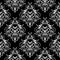 Vintage black and white damask seamless pattern. Vector patterned floral background. Beautiful