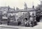 Vintage black and white postcard of Flask Walk, Camden, London, Uk 1910