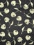 Vintage black and white wrapping paper with cherries
