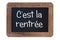 Vintage blackboard rentree in french