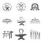 Vintage blacksmith and metalworks logos, emblems