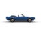 Vintage blue convertible muscle car - side view