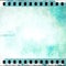 Vintage blue cracked film strip frame