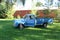 Vintage blue pickup truck