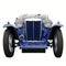 Vintage blue sports car