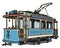 Vintage blue tramway