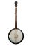 Vintage bluegrass banjo isolated on white background