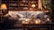 vintage blurred country home interior