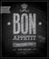 Vintage Bon Appetit Poster - Chalkboard.