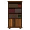 Vintage bookcase with books for interior