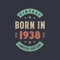 Vintage born in 1938, Born in 1938 retro vintage birthday design