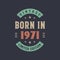 Vintage born in 1971, Born in 1971 retro vintage birthday design