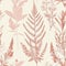 Vintage Botanical Illustration with Warm Tones