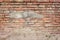 Vintage brick wall decayed patterns texture for background