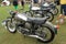 Vintage british motorcycle in lineup
