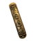 Vintage bronze Mezuzah case isolated on white