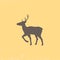 Vintage brown deer emblem