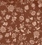 Vintage Brown Floral Background