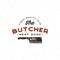 Vintage butchery logo. retro styled meat shop emblem. vector illustration