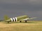 Vintage C-47 military transport aircraft