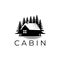 vintage cabin logo vector illustration design