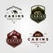 Vintage cabins logo collections vector illustration