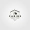 Vintage cabins logo vector illustration design