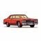 Vintage Cadillac Coupe Car Illustration With Eastern And Western Fusion