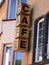 Vintage Cafe Sign on a building