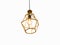 Vintage caged creative lamp light bulb in modern style for home or restaurant decor. Interior light design concept