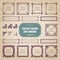 Vintage calligraphic frames and corners - vector set