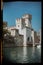 Vintage camera Castle in the Lake - Lombardy - Travel destination in Italy.