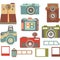 Vintage Camera Elements, Retro Camera Collection