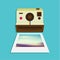 Vintage Camera Icon Vector Design