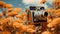 Vintage Camera On Orange Flower: Surreal Dream-like Imagery