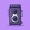 Vintage Camera Vector Illustration. Photography. Retro Item. Flat Cartoon Style Suitable for Web Landing Page, Banner, Flyer,