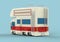 Vintage camping cars for all family. 3d render