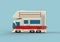 Vintage camping cars for all family. 3d render