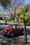 Vintage car in Colonia del Sacramento street, Uruguay