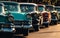 Vintage car parade in Caribbean culture, elegance shines generated by AI