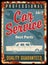 Vintage car repair service mechanic rusty plate