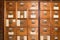 Vintage card catalogue