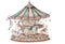 vintage carousel with animals. fabulous watercolor illustration. cute carousel for poster, banner, picture, postcard.