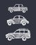 Vintage cars drawing