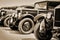 Vintage cars, sepia